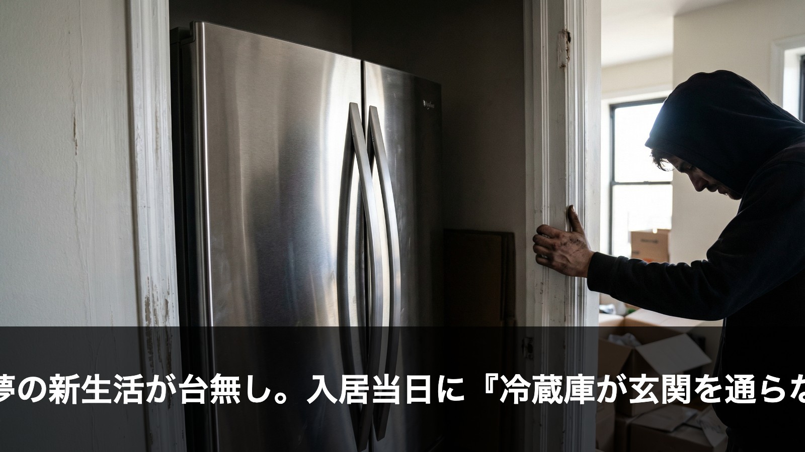 【悲報】家具サブスクで夢の新生活が台無し。入居当日に『冷蔵庫が玄関を通らない』絶望から学んだこと