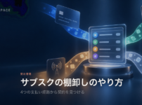 4つの支払い経路から契約一覧へ情報を集める、サブスク棚卸しの記事アイキャッチ